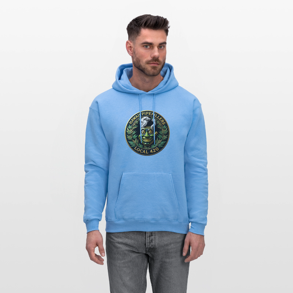 HAWAII PIPEFILLERS LOCAL 420 F/B DESIGN Men's Hoodie - carolina blue