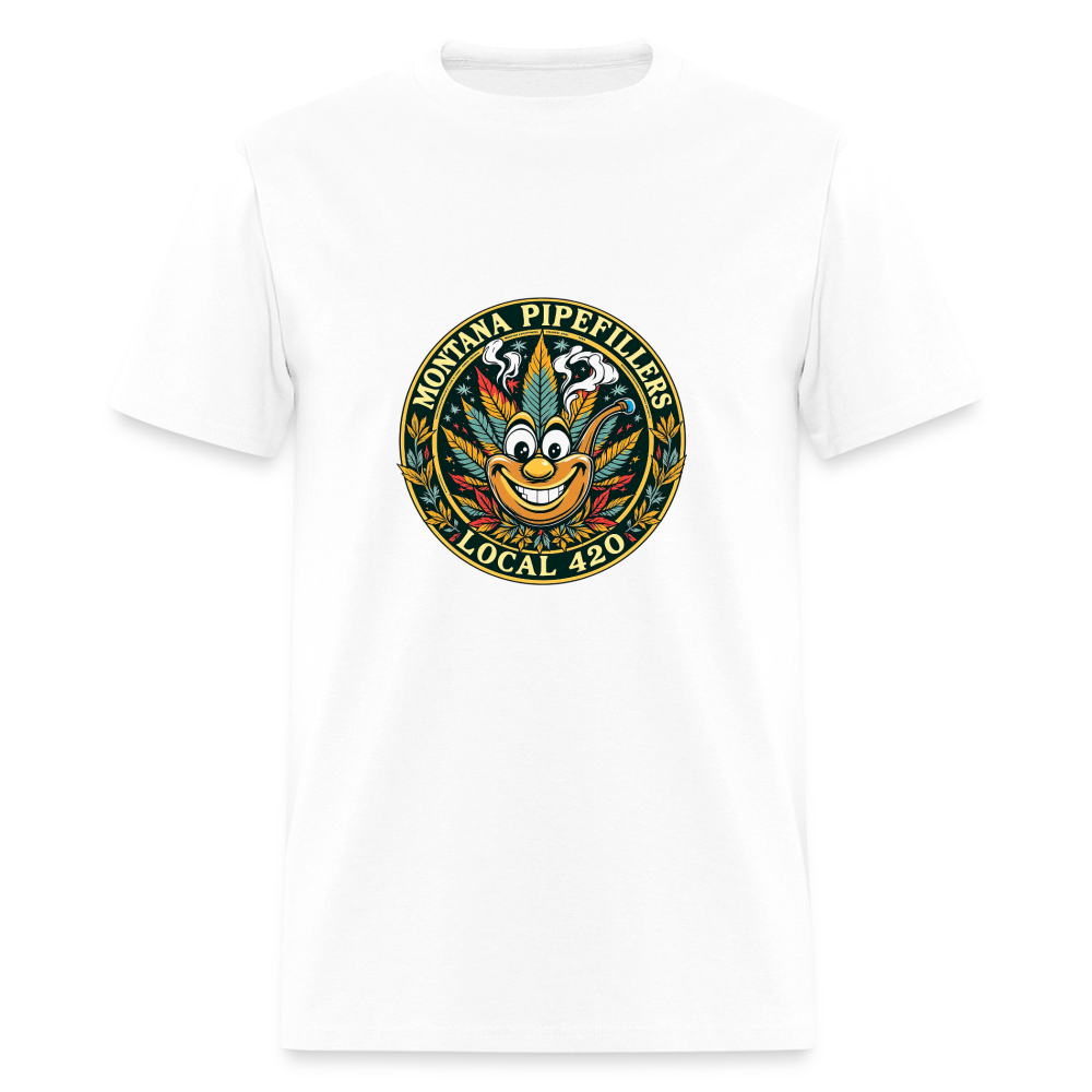 MONTANA PIPEFILLERS LOCAL 420 F/B DESIGN Men's T-Shirt - white