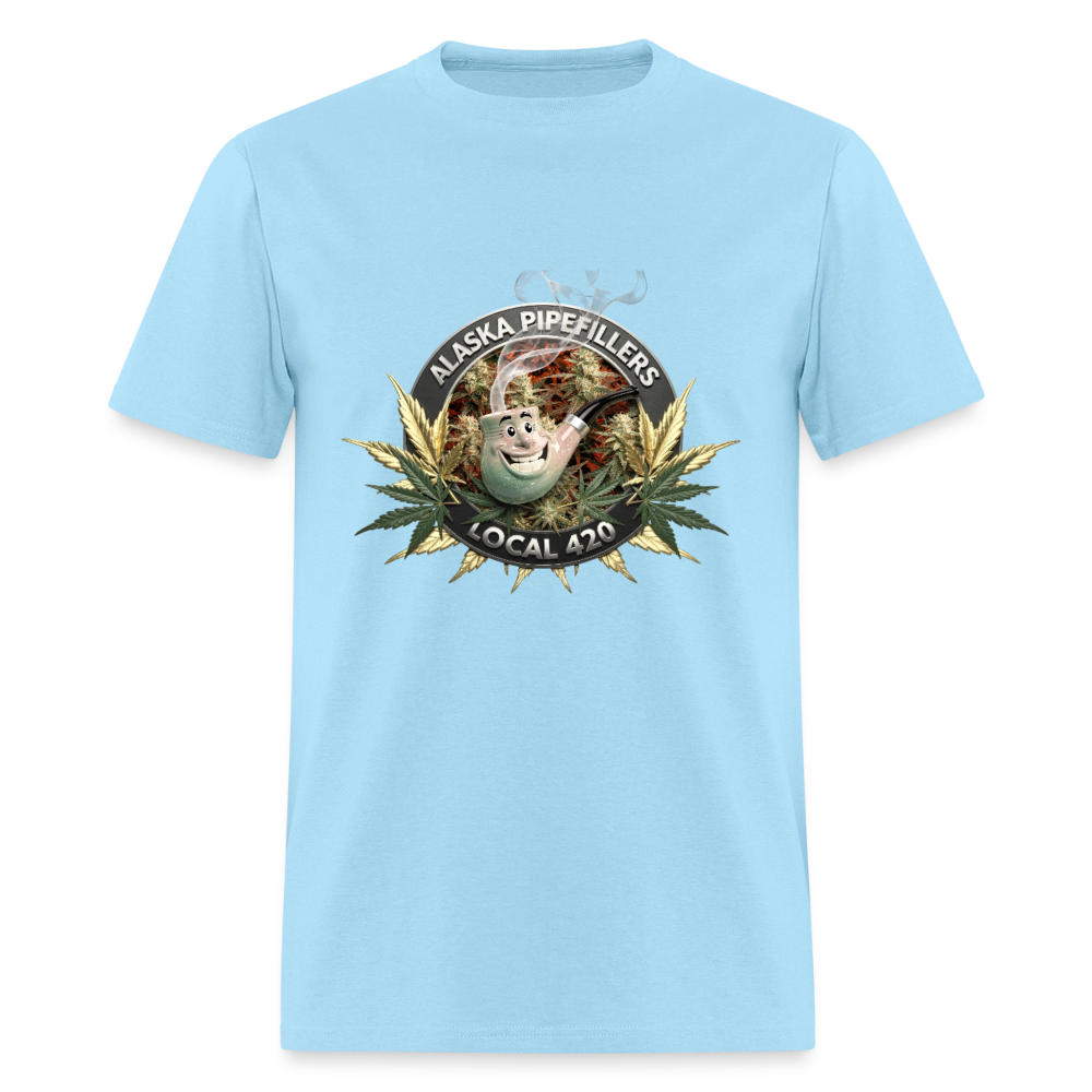 ALASKA PIPEFILLERS LOCAL 420 F/B DESIGN Men's T-Shirt - powder blue