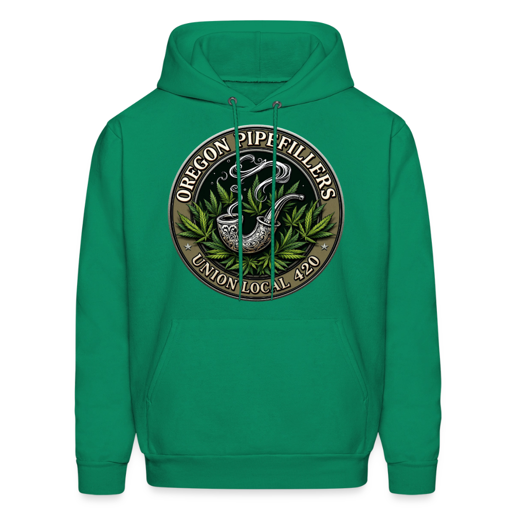 OREGON PIPEFILLERS LOCAL 420 2 EMBLEM Men's Hoodie - kelly green