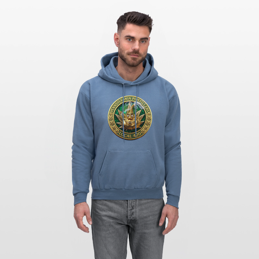 PENNSYLVANIA PIPEFILLERS LOCAL 420 F/B DESIGNS Men's Hoodie - denim blue