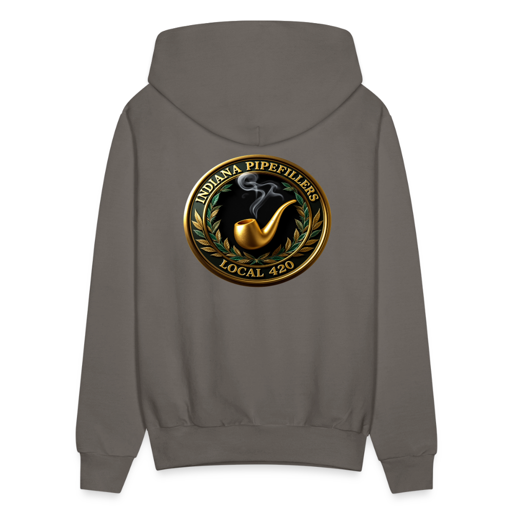 INDIANA PIPEFILLERS LOCAL 420 F/B DESIGN Men's Hoodie - asphalt gray