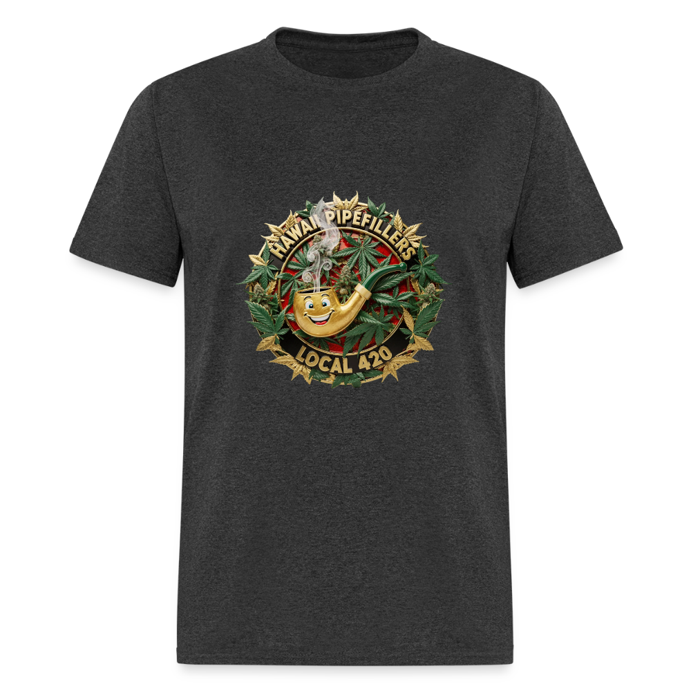 HAWAII PIPEFILLERS LOCAL 420 Men's T-Shirt - heather black