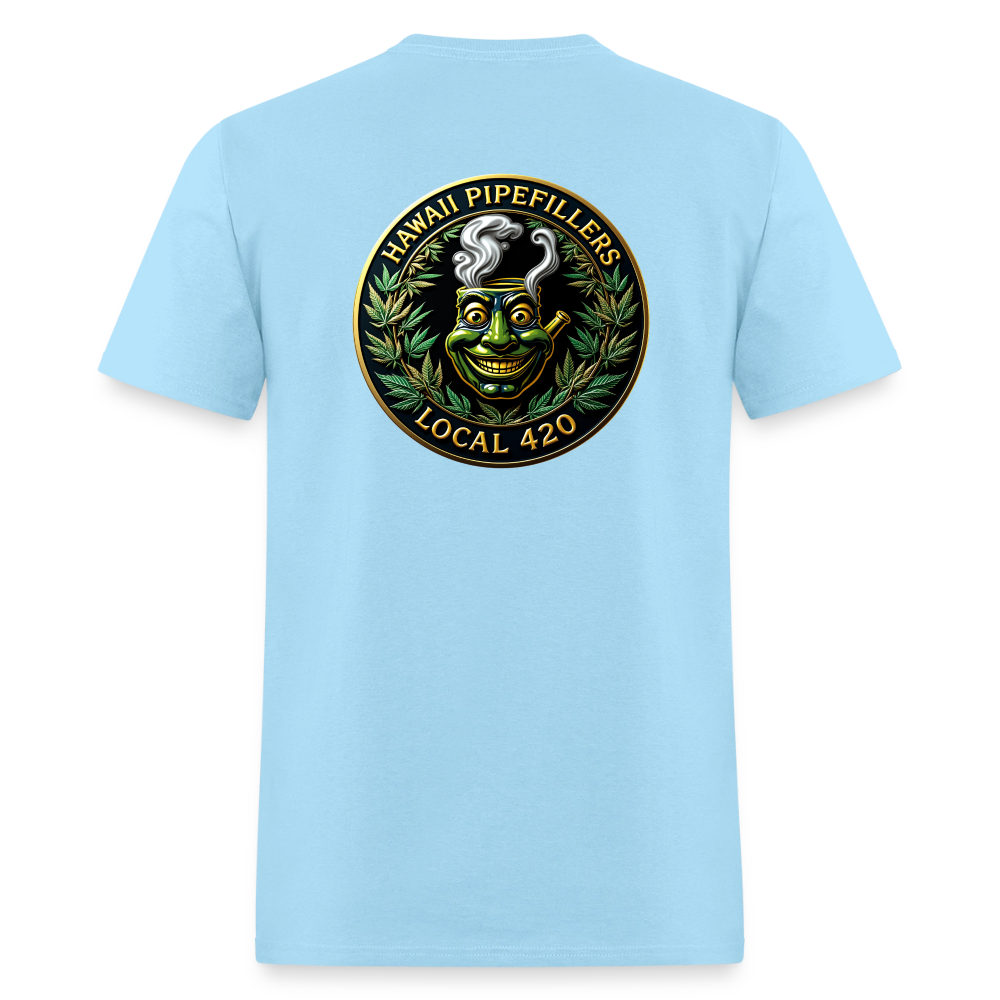 HAWAII PIPEFILLERS LOCAL 420 F/B DESIGN  Men's T-Shirt - powder blue