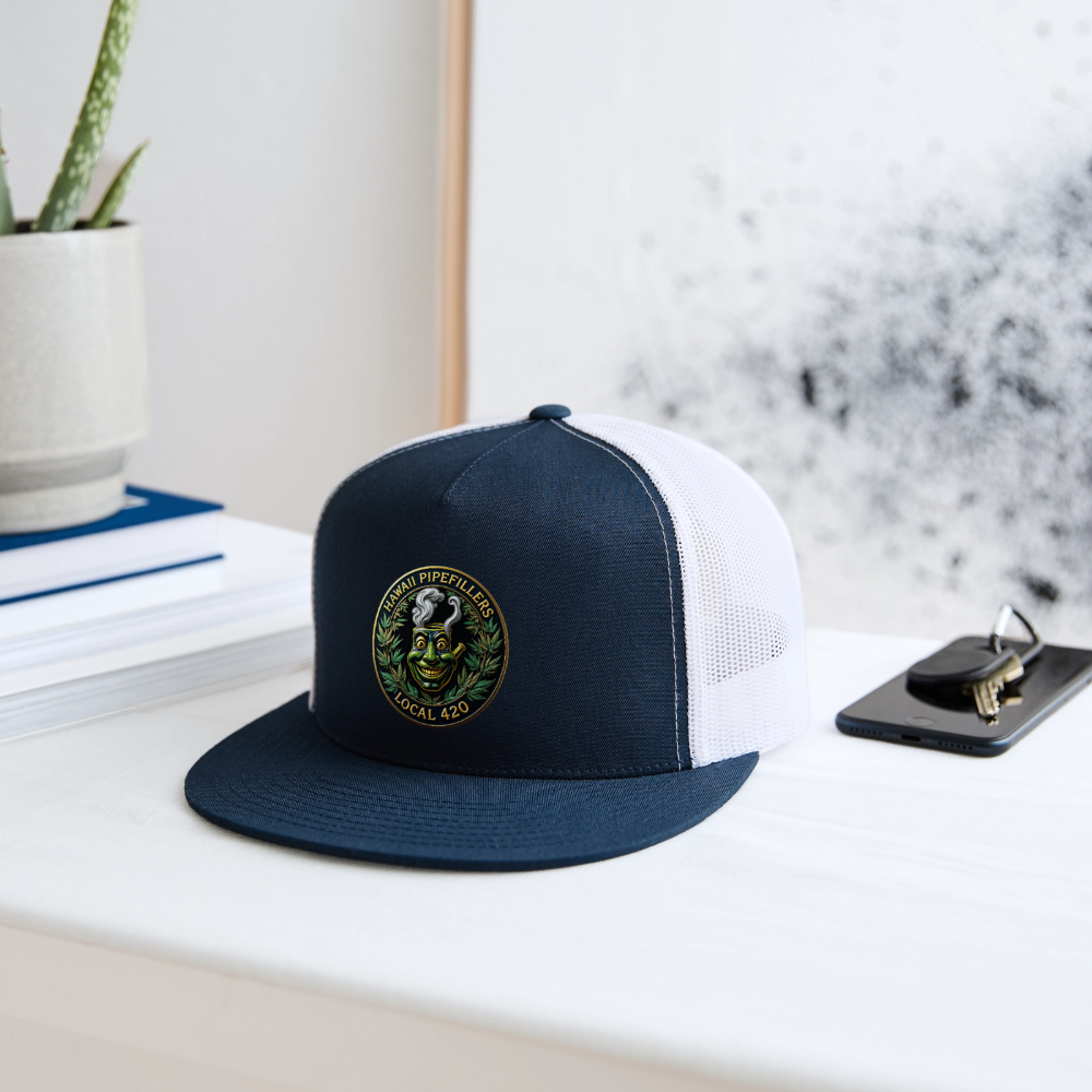 HAWAII PIPEFILLERS LOCAL 420 Trucker Hat - navy/white