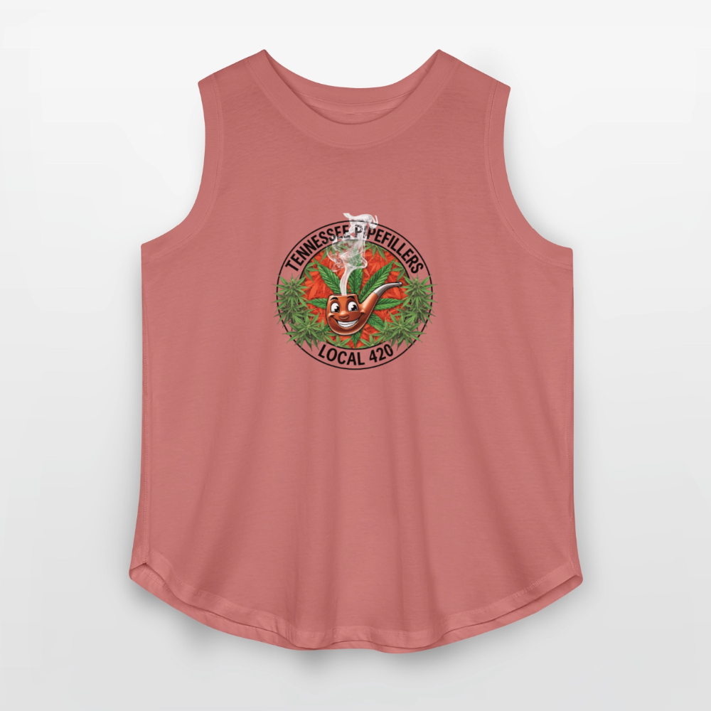 TENNESSEE PIPEFILLERS LOCAL 420 Women's Curvy Relaxed Tank Top - mauve