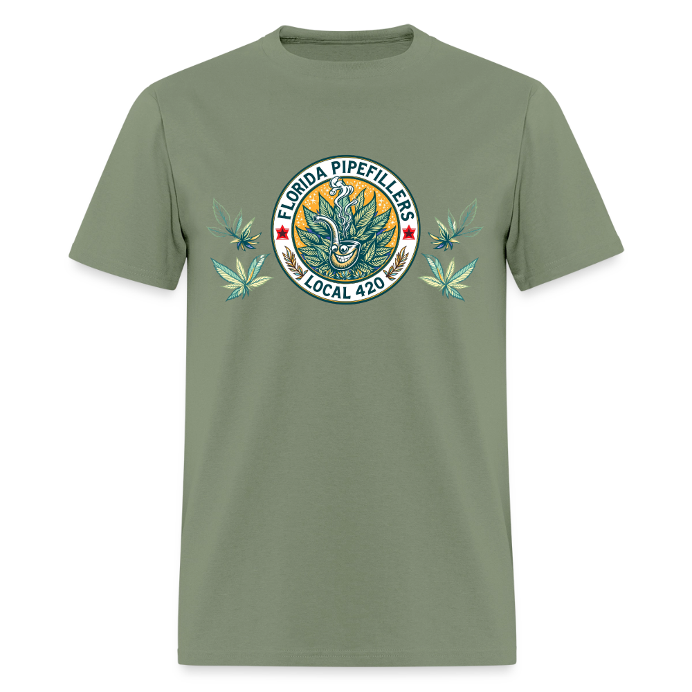 FLORIDA PIPEFILLERS LOCAL 420 Men's T-Shirt - military green
