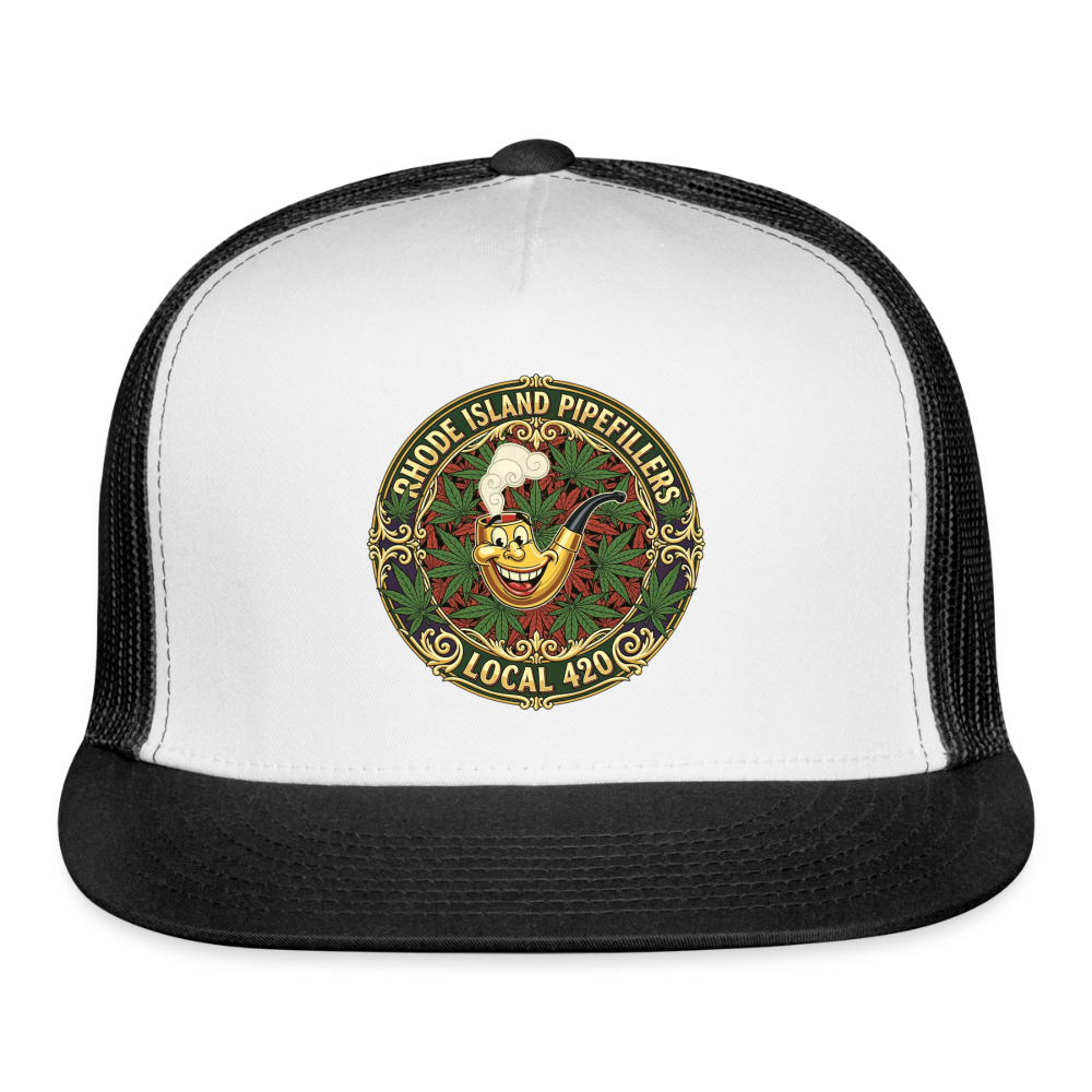 TEXAS PIPEFILLERS LOCAL 420 Trucker Hat - white/black