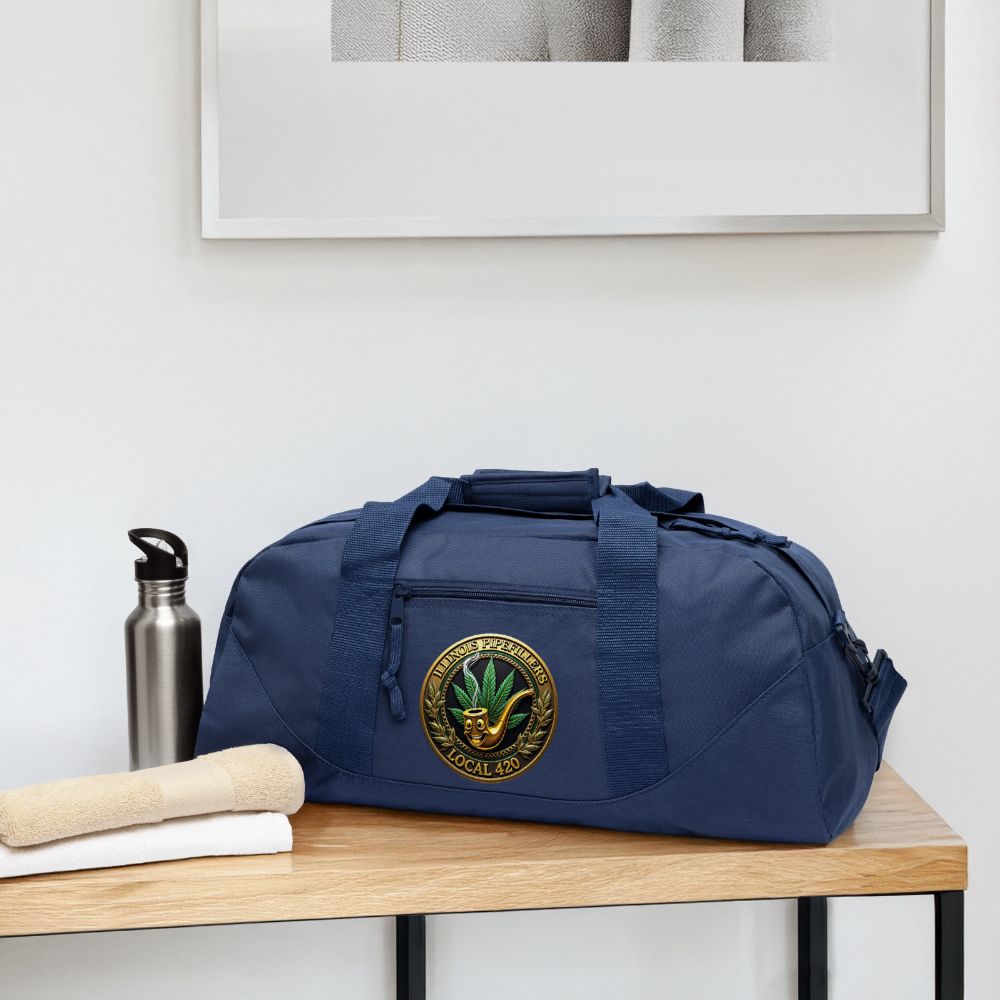 IOWA PIPEFILLERS LOCAL 420 TWO DESIGNS  Duffel Bag - navy