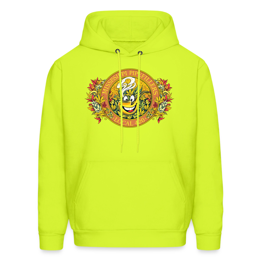 MISSISSIPPI PIPEFILLERS LOCAL 420 F/B DESIGNS Men's Hoodie - safety green