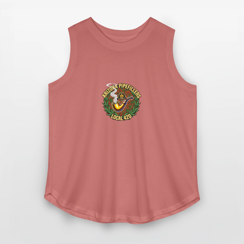 ARIZONA PIPEFILLERS LOCAL 420 Women's Curvy Relaxed Tank Top - mauve