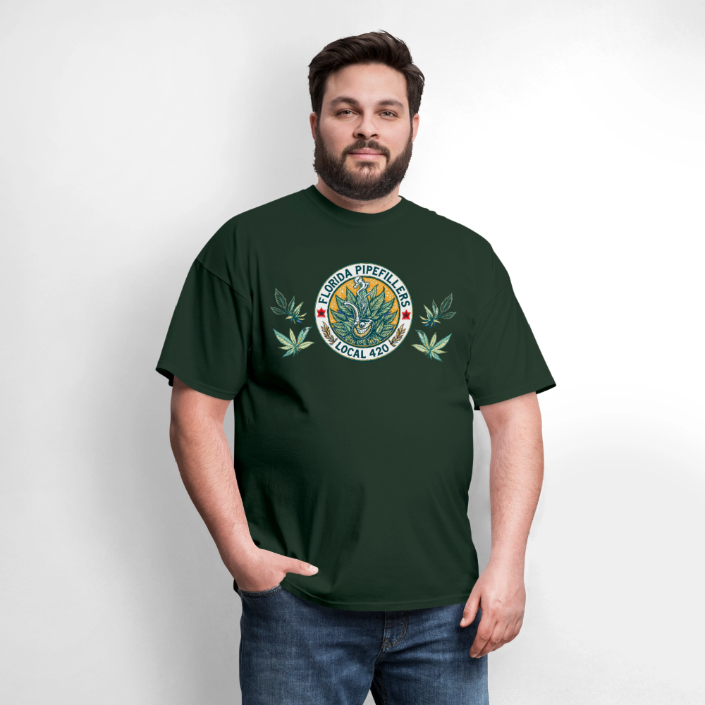 FLORIDA PIPEFILLERS LOCAL 420 F/B DESIGN Men's T-Shirt - forest green