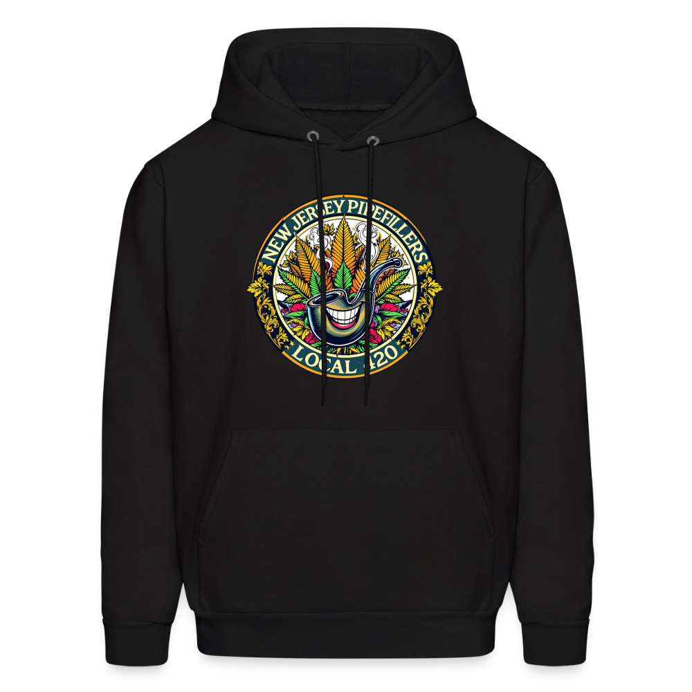 NEW JERSEY PIPEFILLERS LOCAL 420 F/B DESIGN Men's Hoodie - black