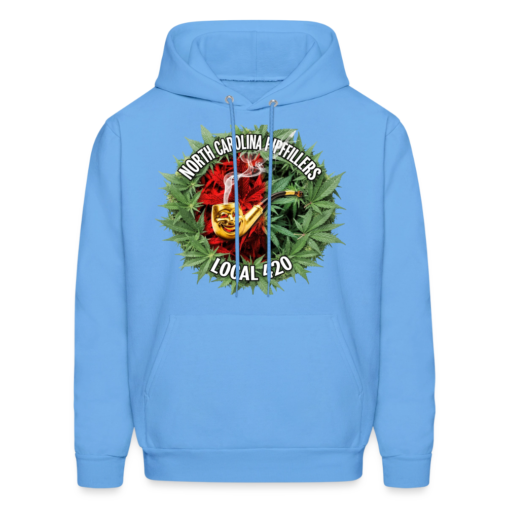 NORTH CAROLINA  PIPEFILLERS LOCAL 420 Men's Hoodie - carolina blue