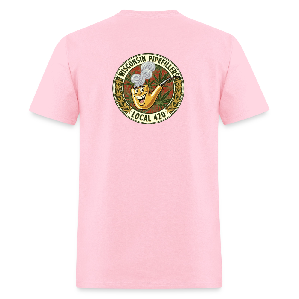 WISCONSIN PIPEFILLERS LOCL 420 F/B DESIGN Men's T-Shirt - pink