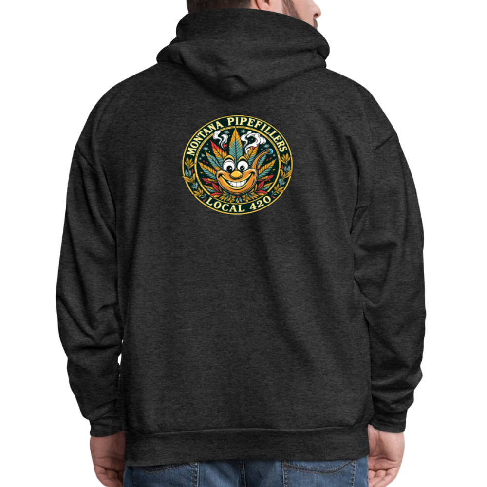 MONTANA PIPEFILLERS LOCAL 420 F/B DESIGN Men's Hoodie - charcoal grey