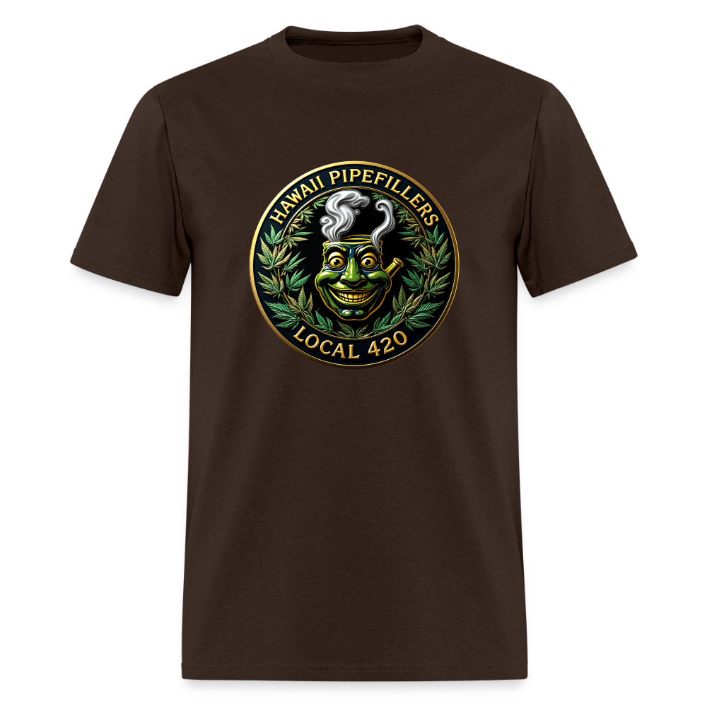 HAWAII PIPEFILLERS LOCAL 420 Men's T-Shirt - brown