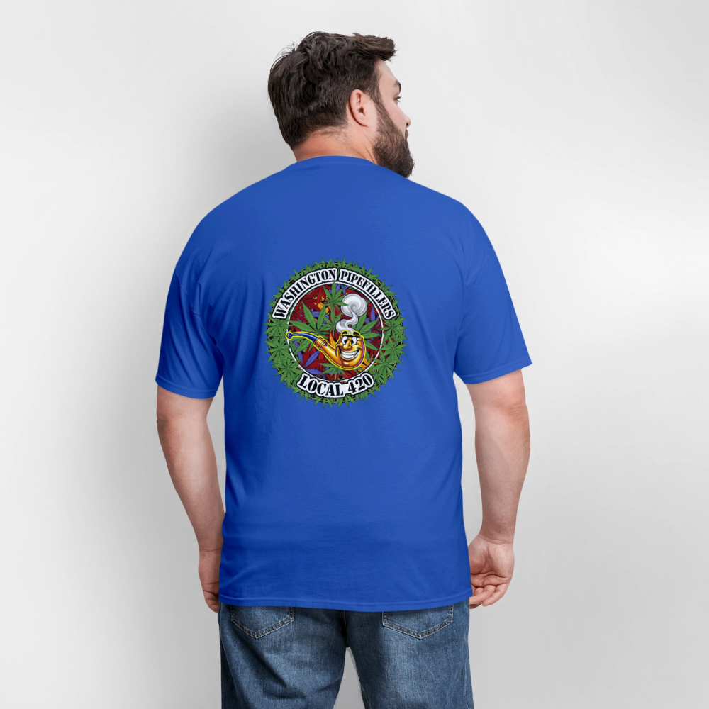 WASHINGTON PIPEFILLERS LOCAL 420 F/B DESIGN Men's T-Shirt - royal blue