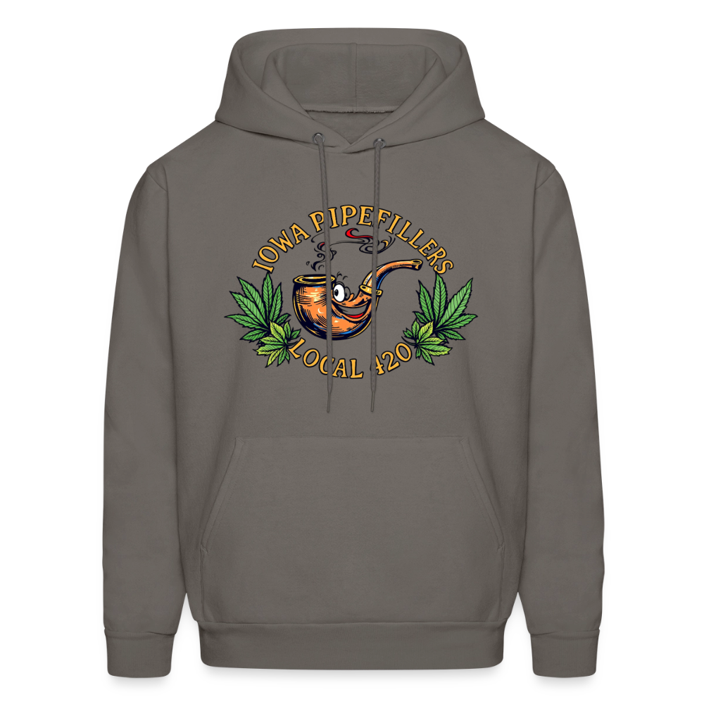 IOWA PIPEFILLERS LOCAL 420 F/B DESIGN Men's Hoodie - asphalt gray