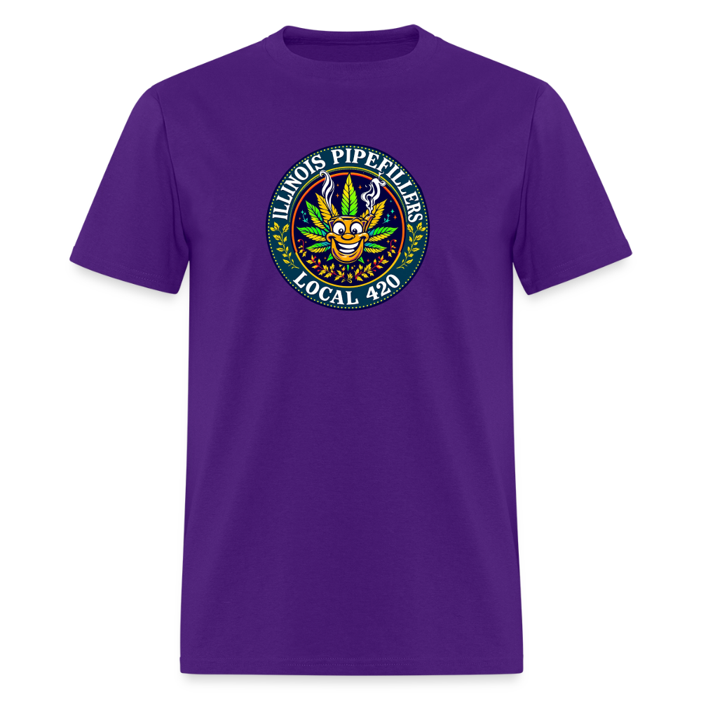 ILLINOIS PIPEFILLERS LOCAL 420 Men's T-Shirt - purple