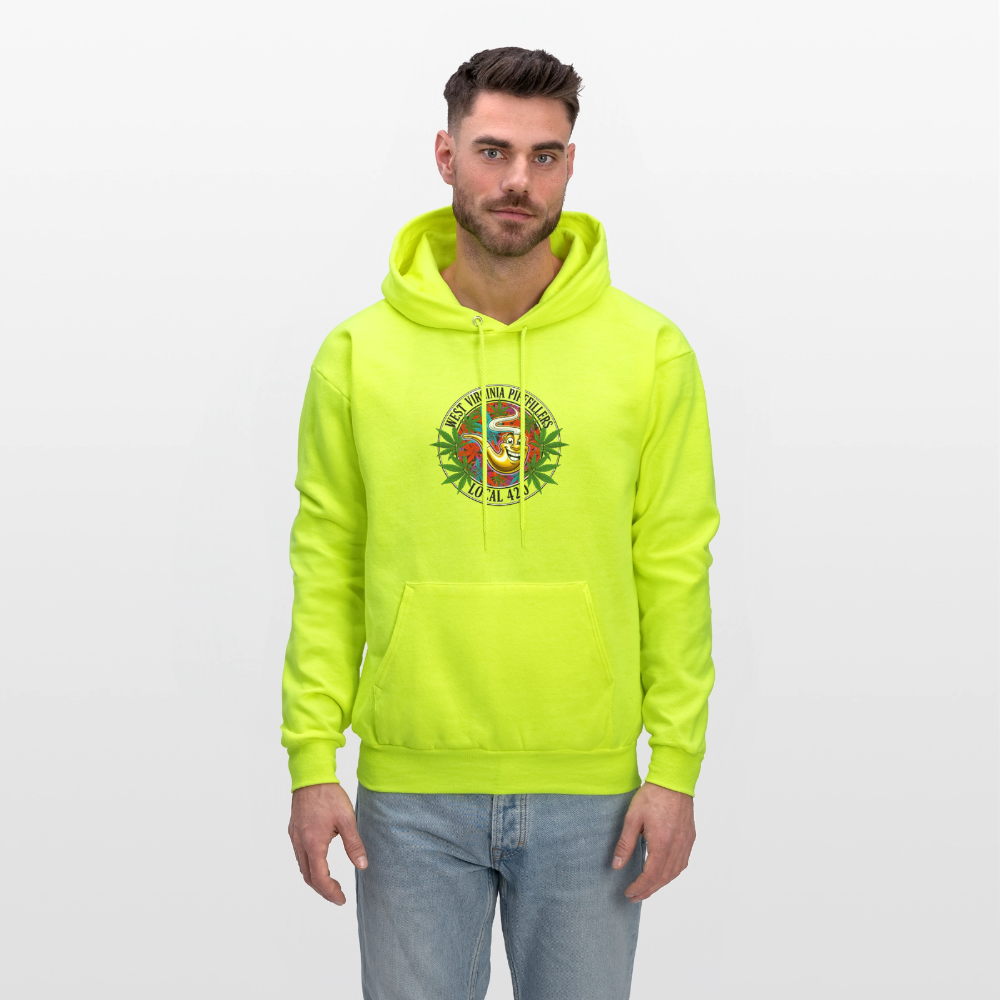 WEST VIRGINIA  PIPEFILLERS LOCAL 420 Men's Hoodie - safety green