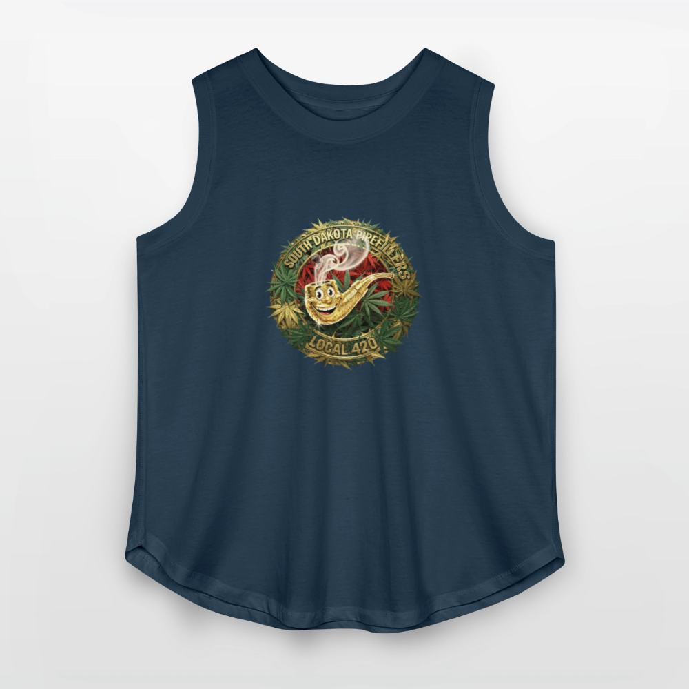 SOUTH DAKOTA PIPEFILLERS LOCAL 420 Women's Curvy Relaxed Tank Top - denim
