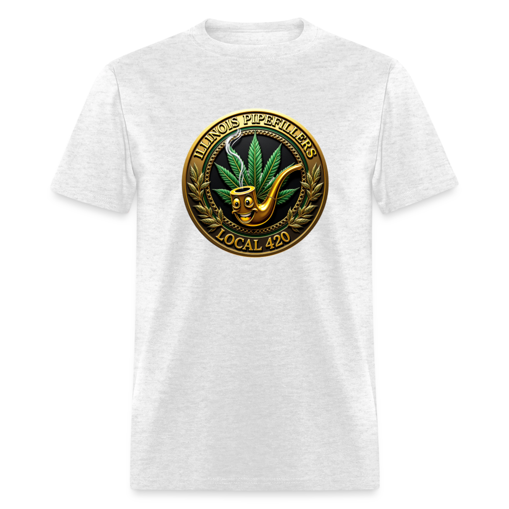 ILLINOIS PIPEFILLERS LOCAL 420 Men's T-Shirt | - light heather gray
