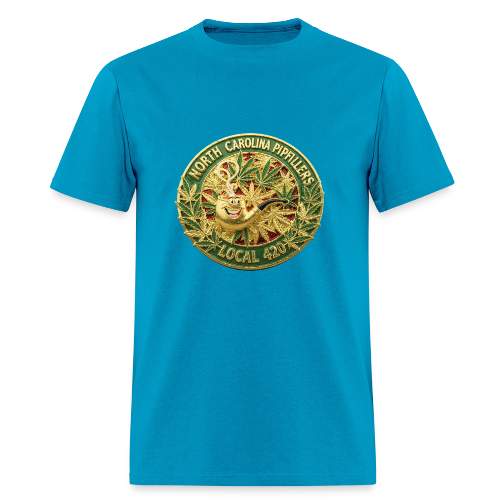 NORTH CAROLINA  PIPEFILLERS LOCAL 420 Men's T-Shirt - turquoise