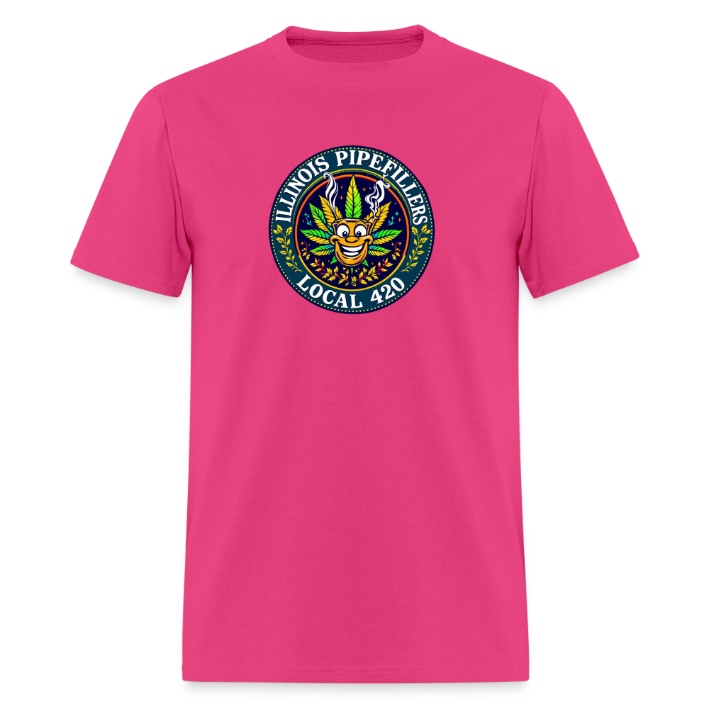 ILLINOIS PIPEFILLERS LOCAL 420 Men's T-Shirt - fuchsia