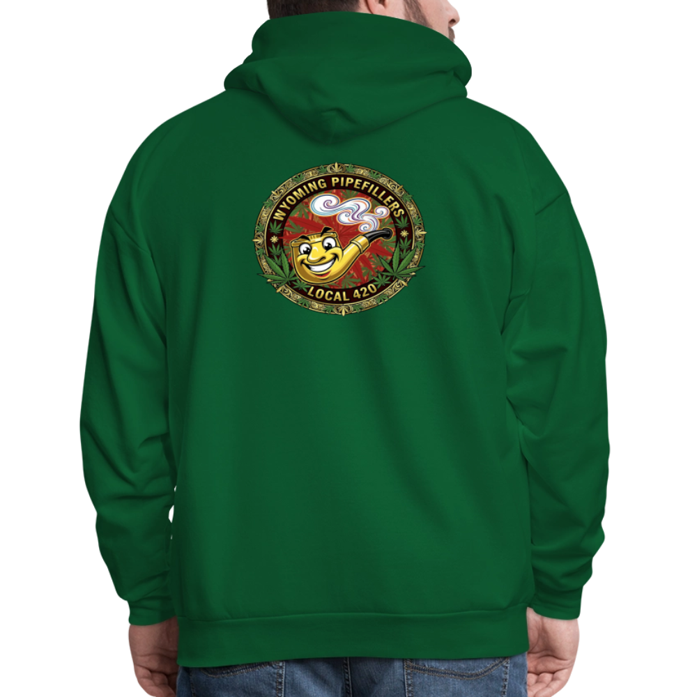WYOMING PIPEFILLERS LOCAL 420 F/B DESIGN Men's Hoodie - forest green