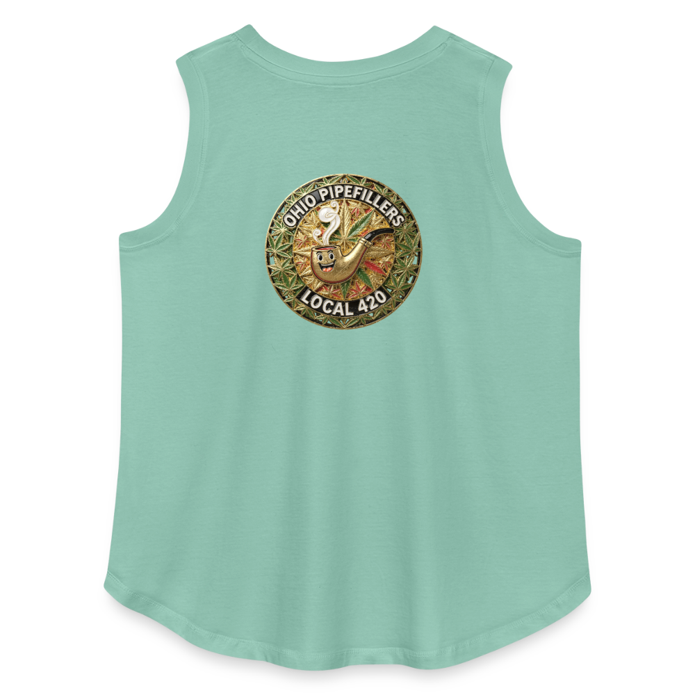 OHIO PIPEFILLERS LOCAL 420  F/B DESIGNS Women's Curvy Relaxed Tank Top - saltwater
