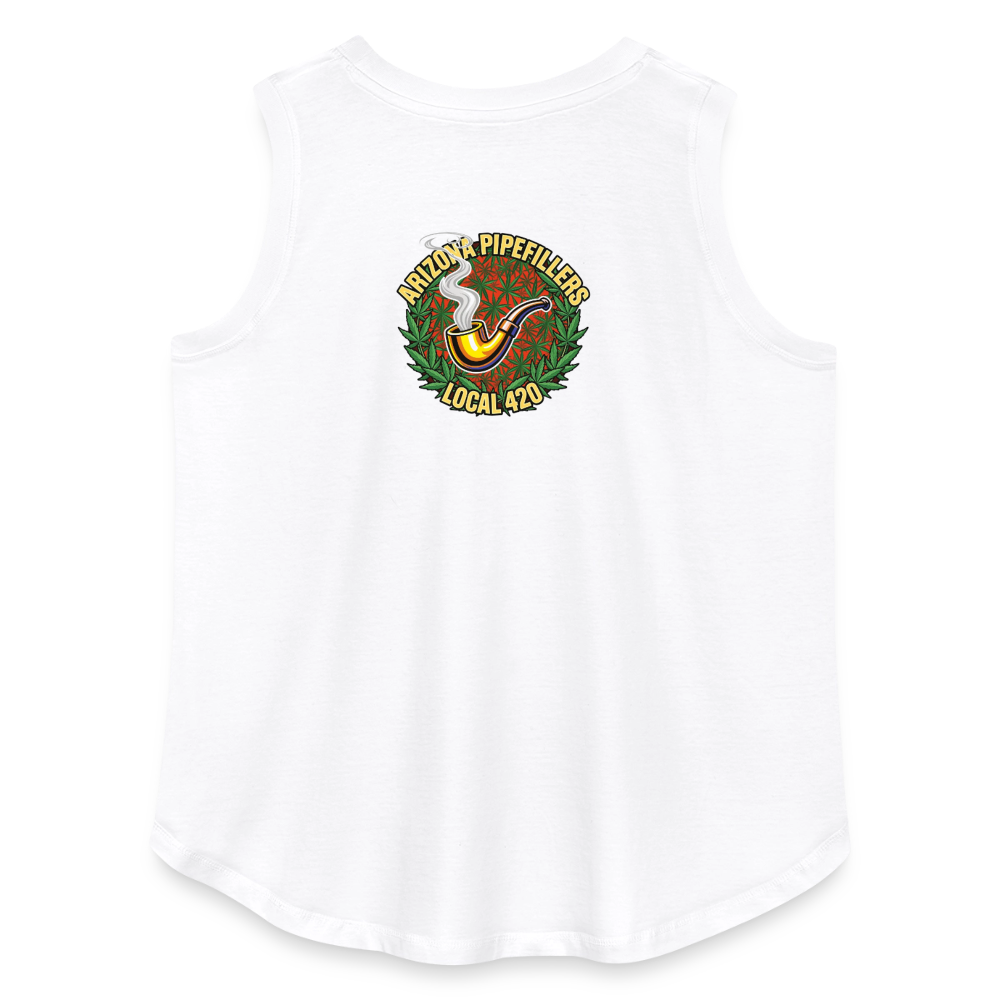 ARIZONA PIPEFILLERS LOCAL 420 F/B DESIGN Women's Curvy Relaxed Tank Top - white
