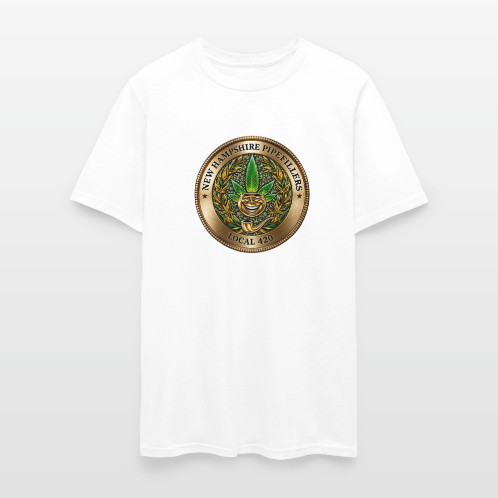 NEW HAMPSHIRE PIPEFILLERS UNION LOCAL 420 Men's T-Shirt - white