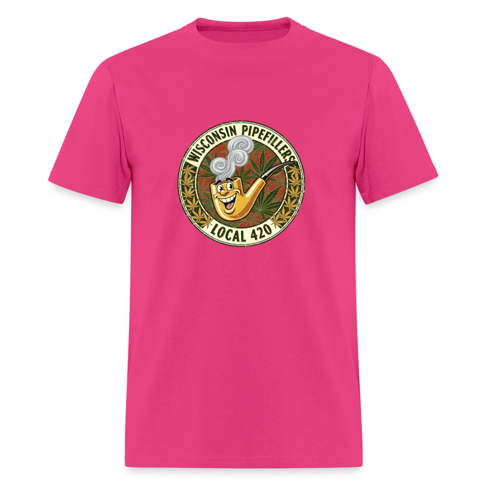 WISCONSIN PIPEFILLERS LOCL 420 F/B DESIGN Men's T-Shirt - fuchsia
