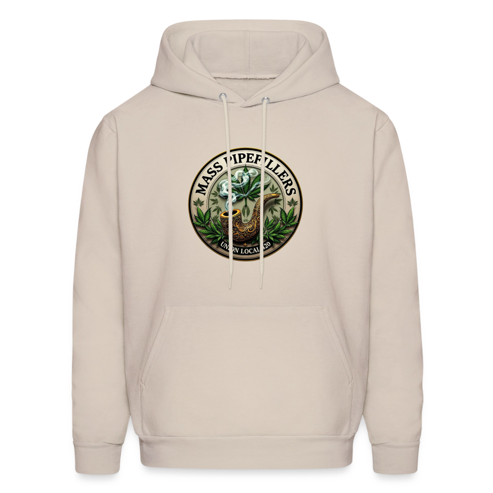MASS PIPEFILLERS LOCAL 420 2 EMBLEM Men's Hoodie - Sand