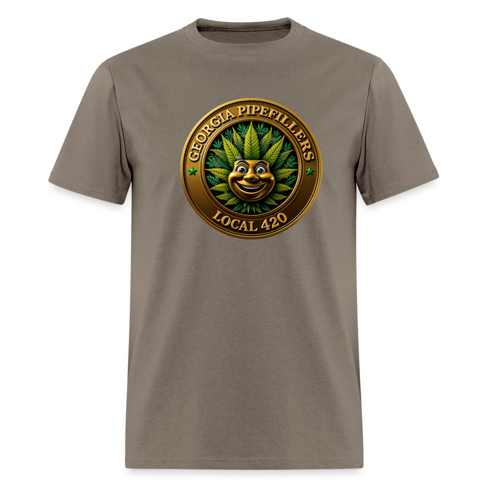GEORGIA PIPEFILLERS LOCAL 420 F/B DESIGN  Men's T-Shirt - safari