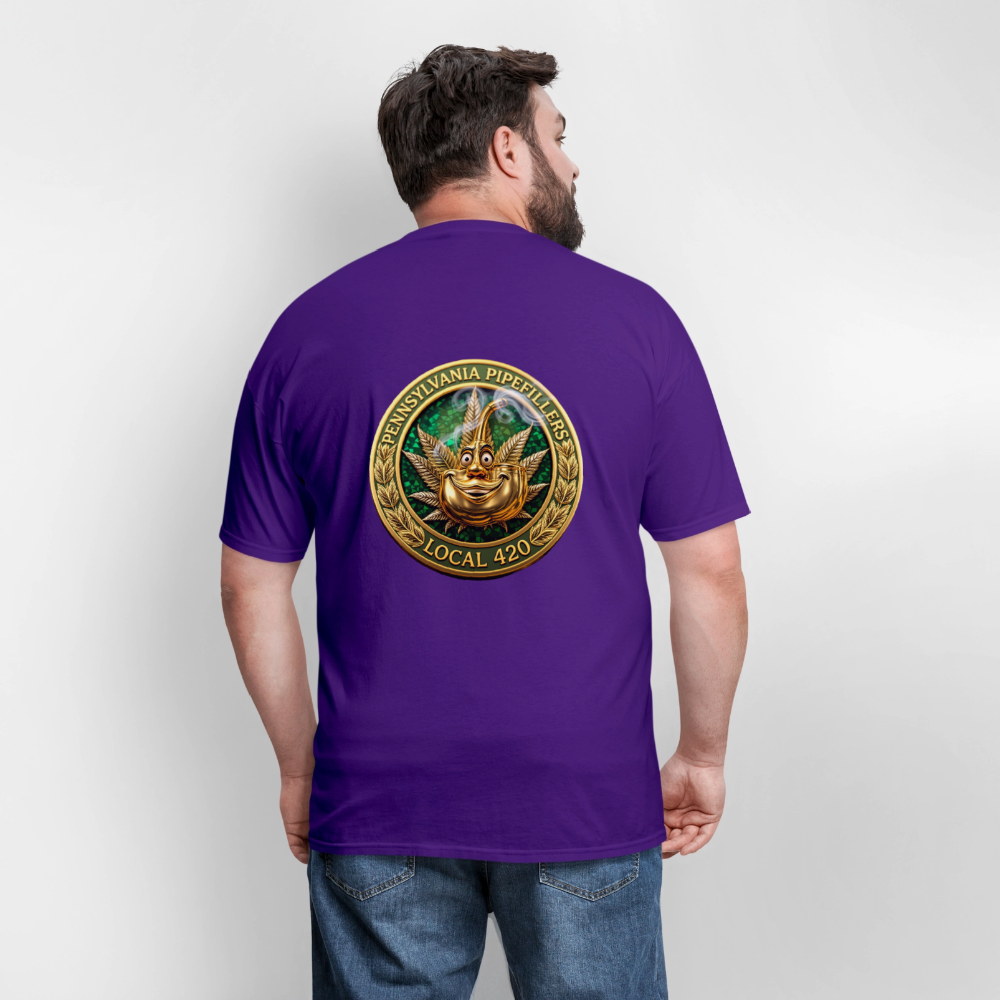 PENNSYLVANIA PIPEFILLERS LOCAL 420 F/B DESIGNS Men's T-Shirt - purple