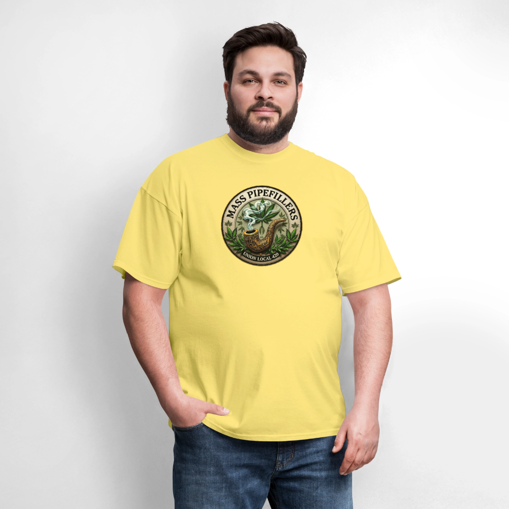 MASS PIPEFILLERS LOCAL 420 Men's T-Shirt - cornsilk