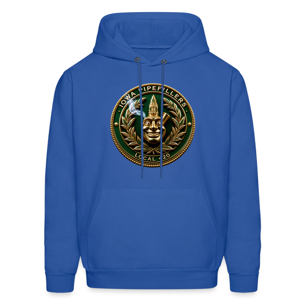 IOWA PIPEFILLERS LOCAL 420 Men's Hoodie - royal blue