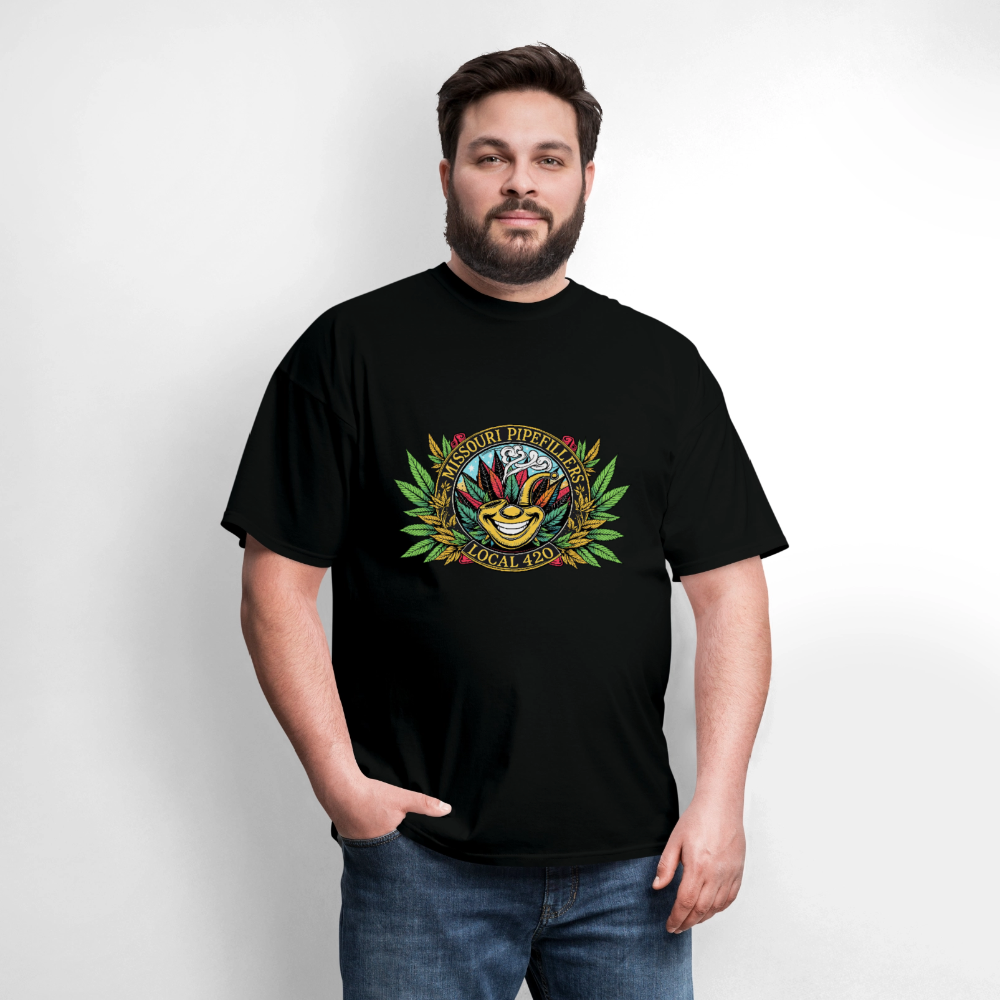 MISSOURI PIPEFILLERS LOCAL 420 Dog Bandana Men's T-Shirt - black