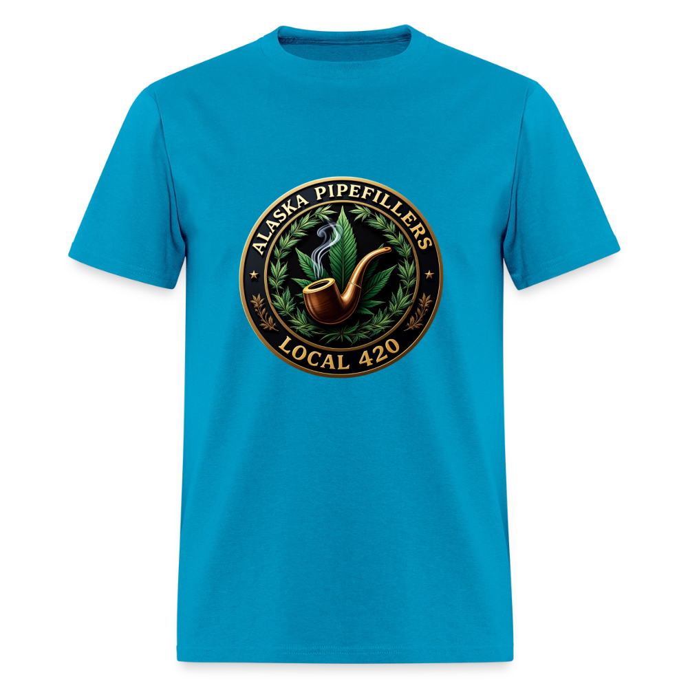 ALASKA PIPEFILLERS LOCAL 420 Men's T-Shirt - turquoise