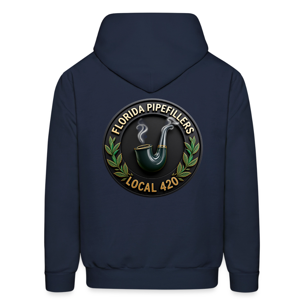 FLORIDA PIPEFILLERS LOCAL 420 F/B DESIGN Men's Hoodie - navy