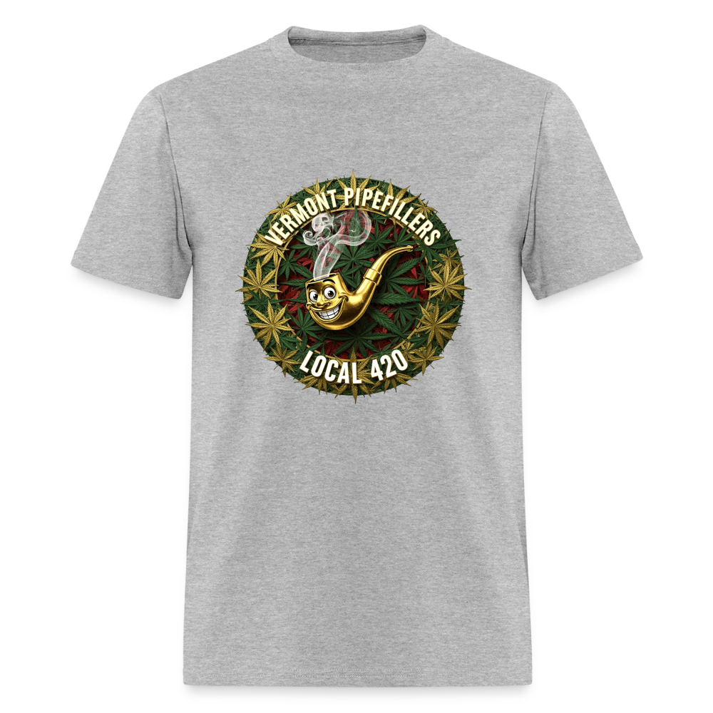 VERMONT PIPEFILLERS LOCAL 420  F/B DESIGN Men's T-Shirt - heather gray