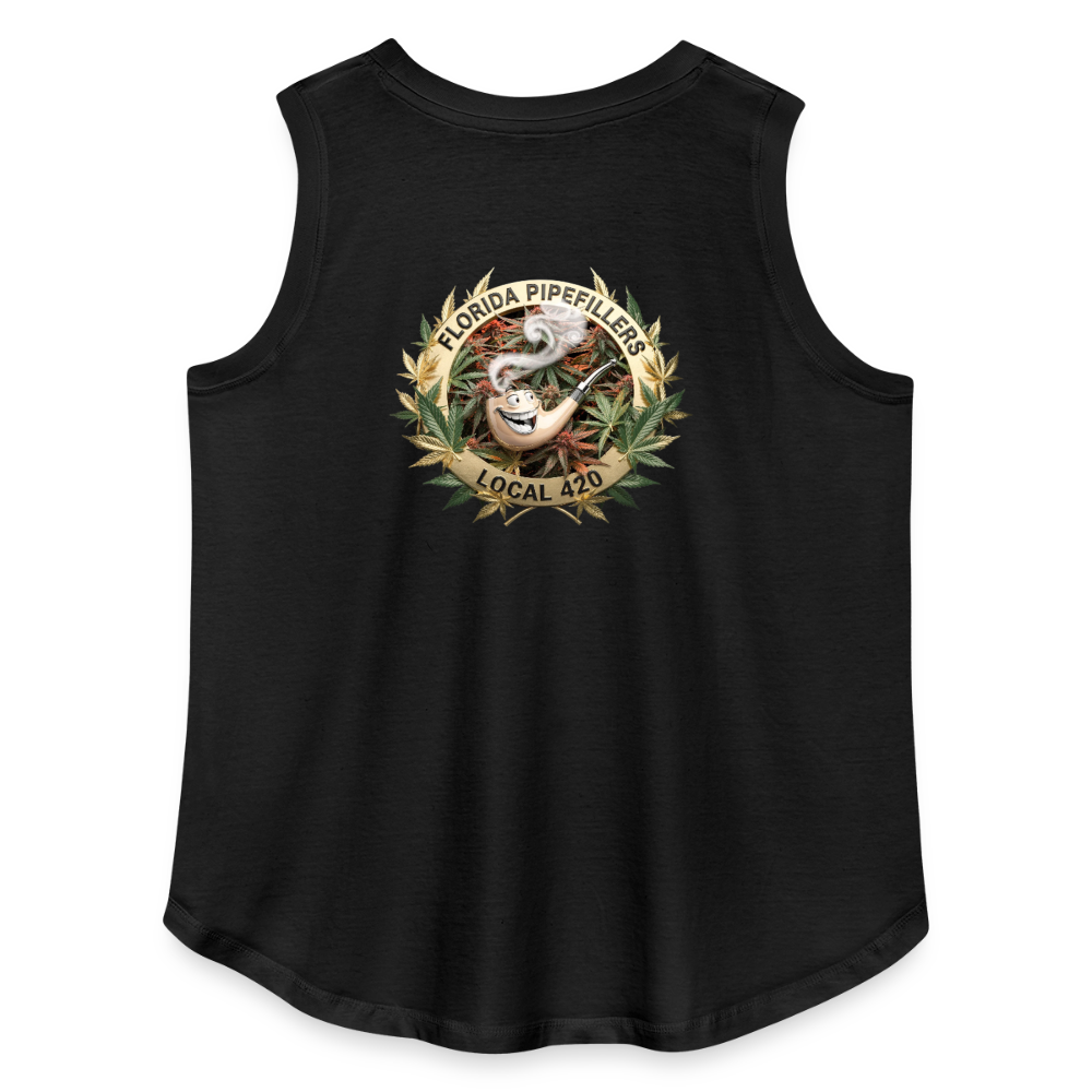 FLORIDA PIPEFILLERS LOCAL 420 F/B DESIGN Women's Curvy Relaxed Tank Top - black