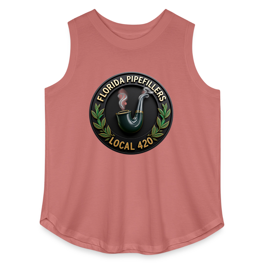 FLORIDA PIPEFILLERS LOCAL 420 F/B DESIGN Women's Curvy Relaxed Tank Top - mauve