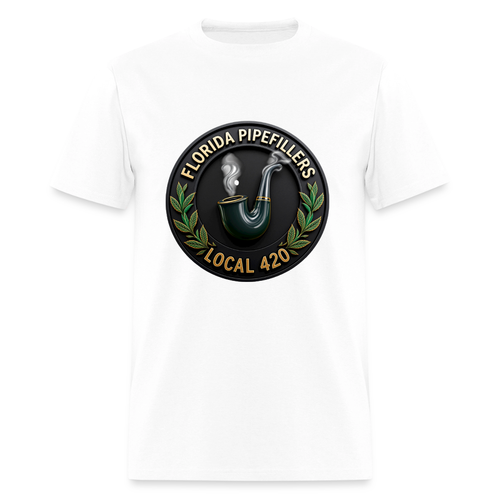 FLORIDA PIPEFILLERS LOCAL 420 F/B DESIGN Men's T-Shirt - white