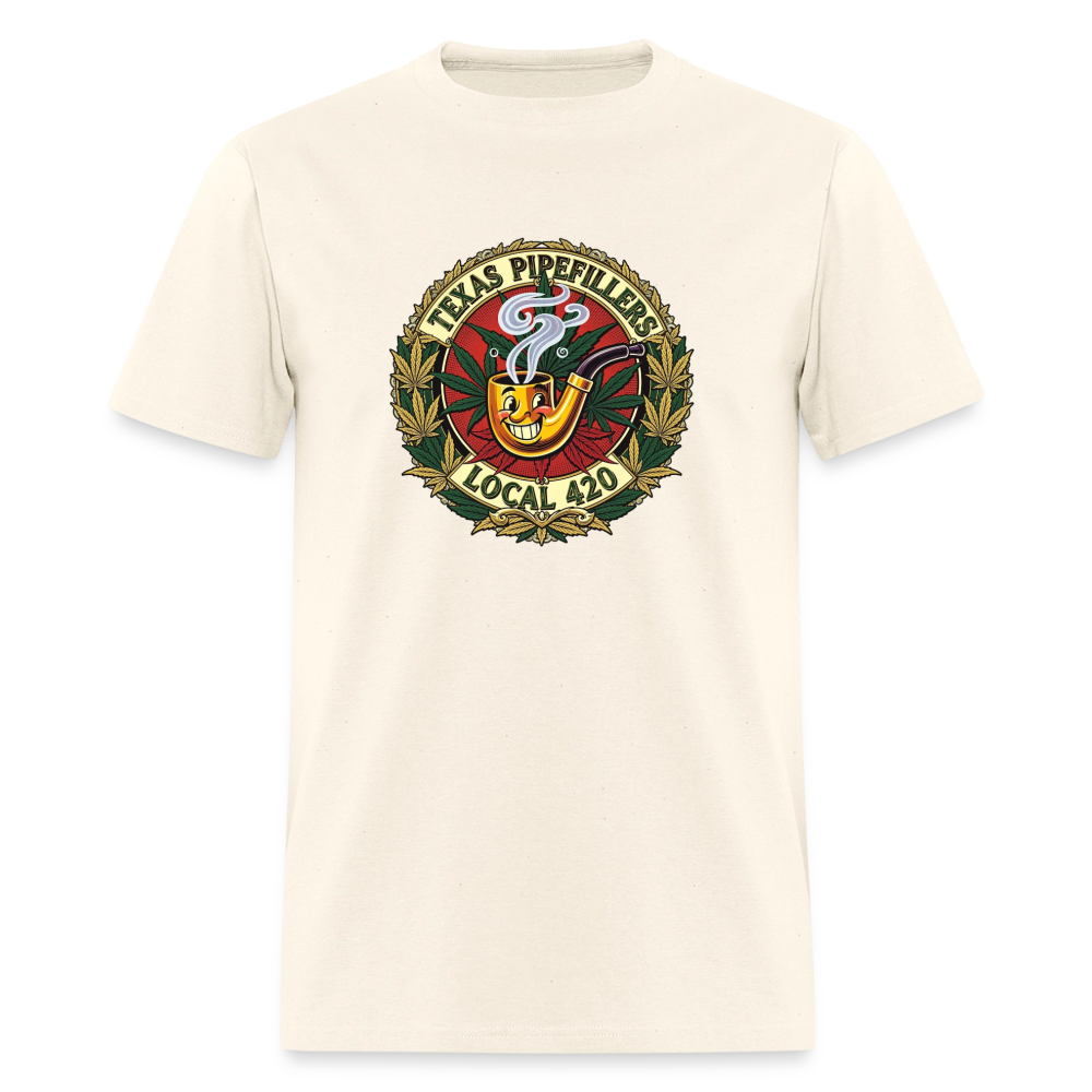 TEXAS PIPEFILLERS LOCAL 420 F.B DESIGN Men's T-Shirt - sweet cream heather