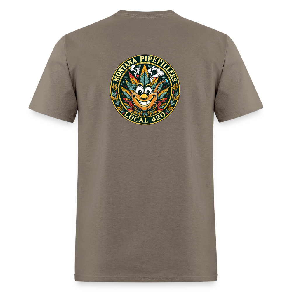 MONTANA PIPEFILLERS LOCAL 420 F/B DESIGN Men's T-Shirt - safari