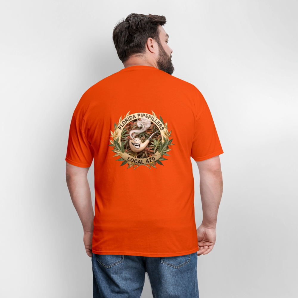 FLORIDA PIPEFILLERS LOCAL 420 F/B DESIGN Men's T-Shirt - orange