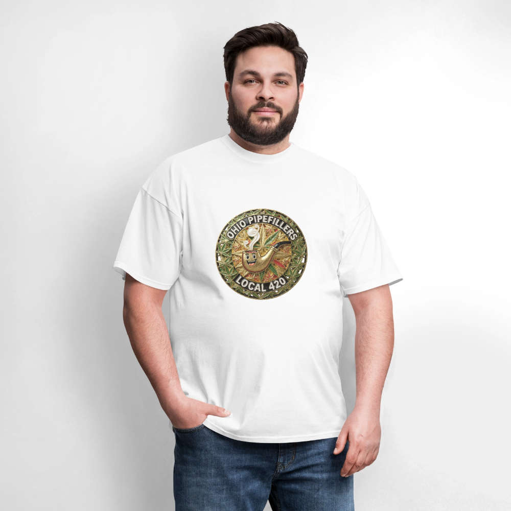 OHIO PIPEFILLERS LOCAL 420  F/B DESIGNS Men's T-Shirt - white